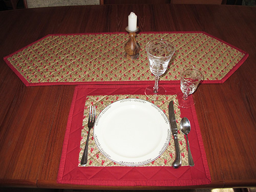 at  available quilted shown placemats many others, this are  along table and Items runners with  on page,